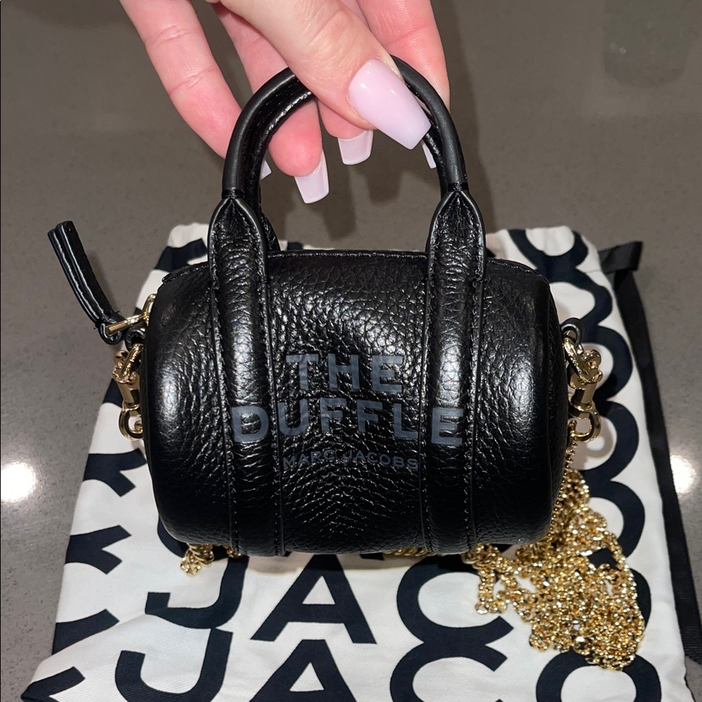 Marc Jacobs Black Mini Bag with Gold Chain - Picture 3 of 3